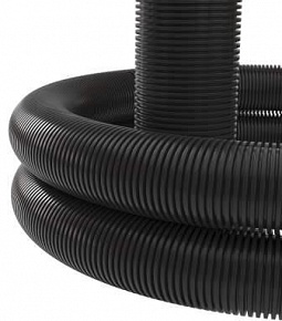 121963A | Труба гибкая двустенная для кабельной канализации д.63мм, цвет черный, в бухте 50м., с протяжкой